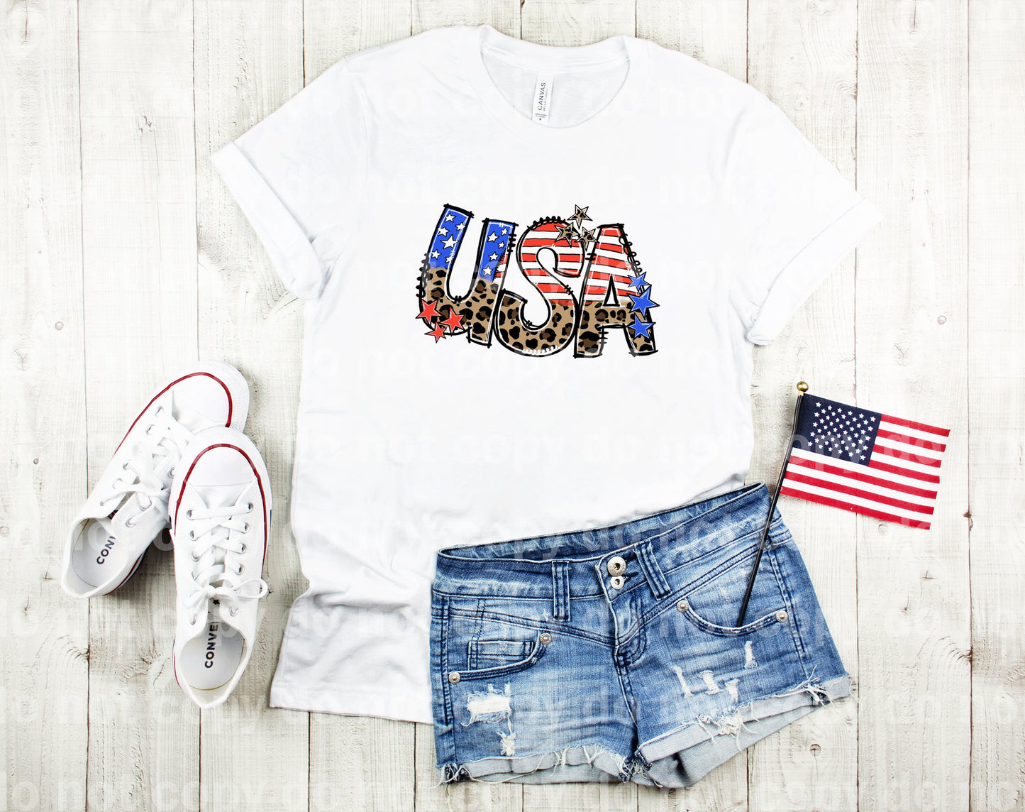 USA Leopard Print Dream Print or Sublimation Print