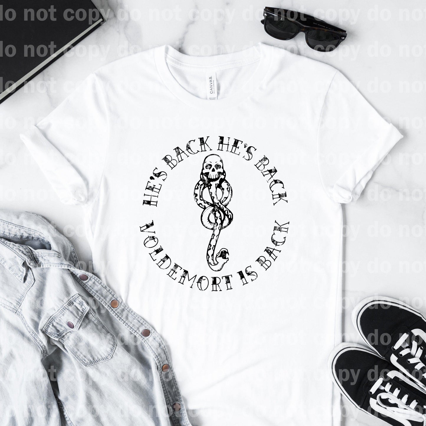 He's Back He's Back Dark Lord Is Back Round Dream Print or Sublimation Print