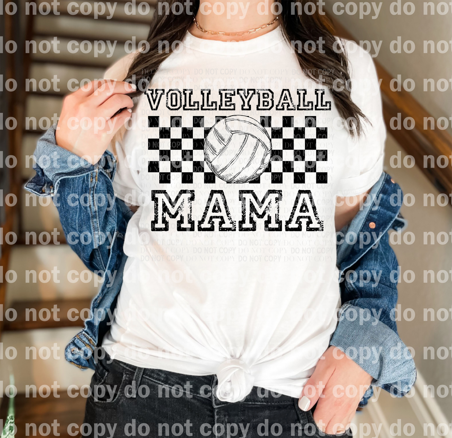 Volleyball Mama Impresión de ensueño a todo color/un color o impresión por sublimación