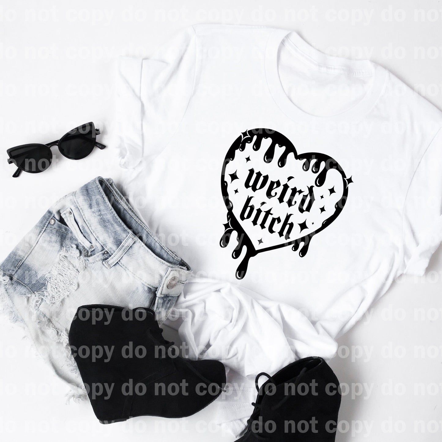 Weird Bitch Drippy Heart Dream Impresión o Impresión de Sublimación