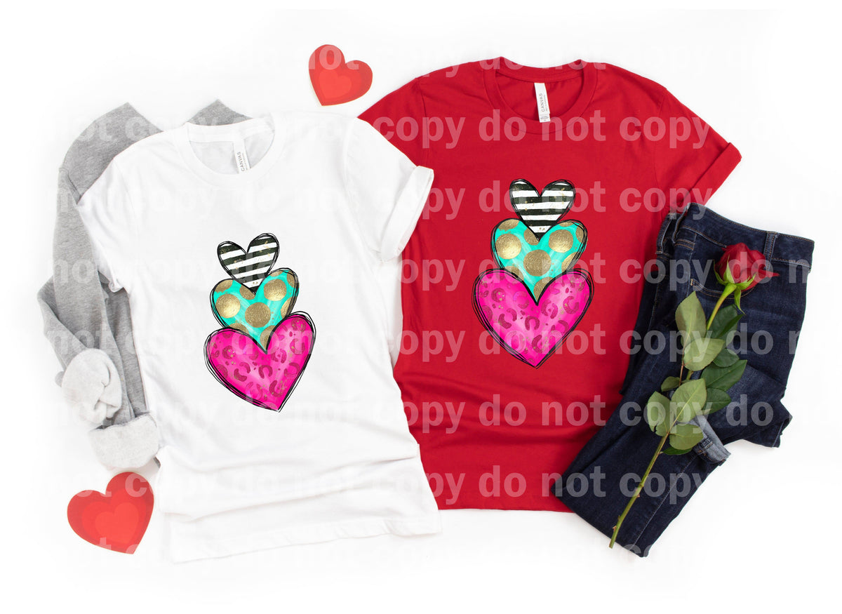 Whimsical Hearts Stack Dream print transfer
