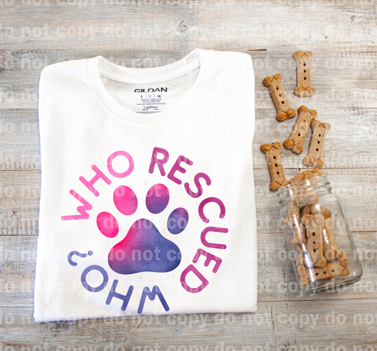 Who Rescued Who Paw Dream Print or Sublimation Print