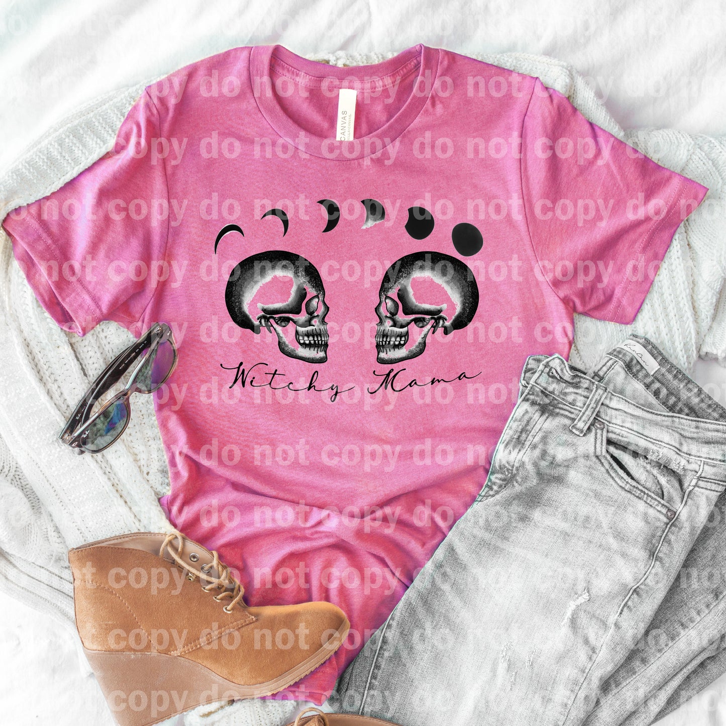 Witchy Mama Moon Skulls Dream Print or Sublimation Print