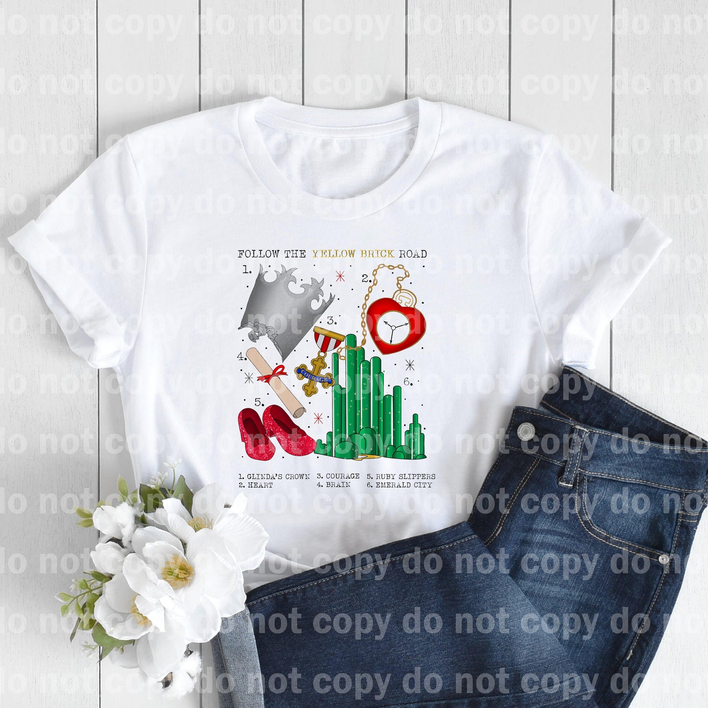 Follow The Yellow Brick Road Crown Heart Courage Brain Slippers Dream Print or Sublimation Print