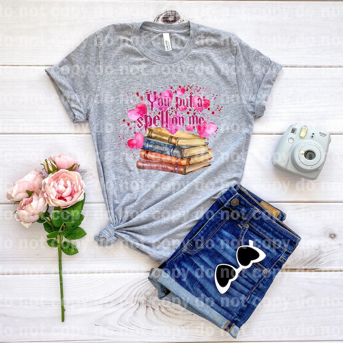 You put a spell on me Magical Books Valentine's Day Dream print transfer