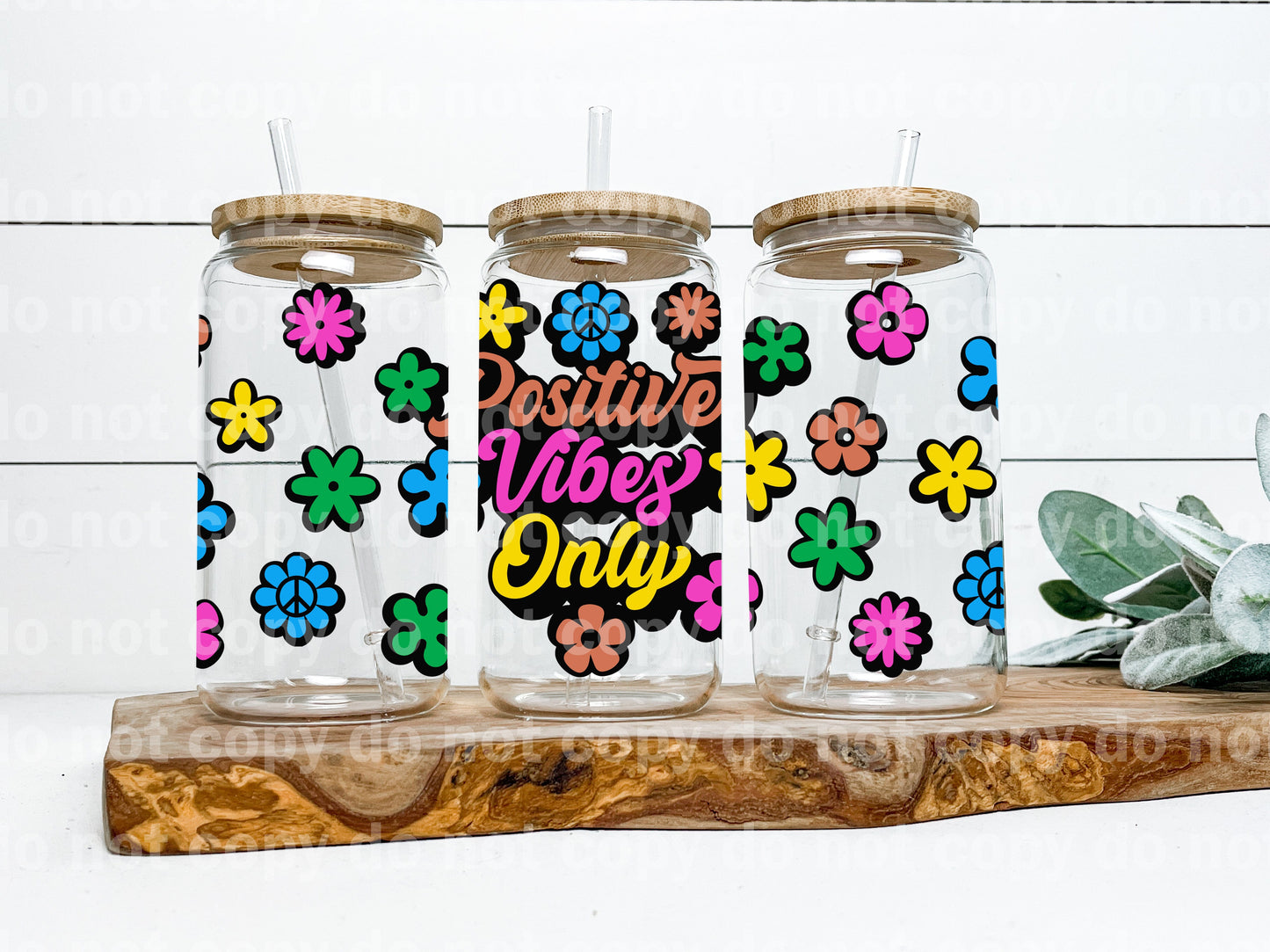 Positive Vibes Only 16oz Cup Wrap