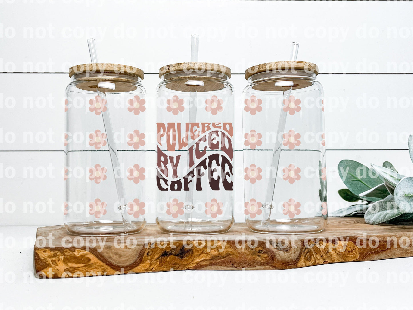 Powered By Iced Coffee 16oz Cup Wrap