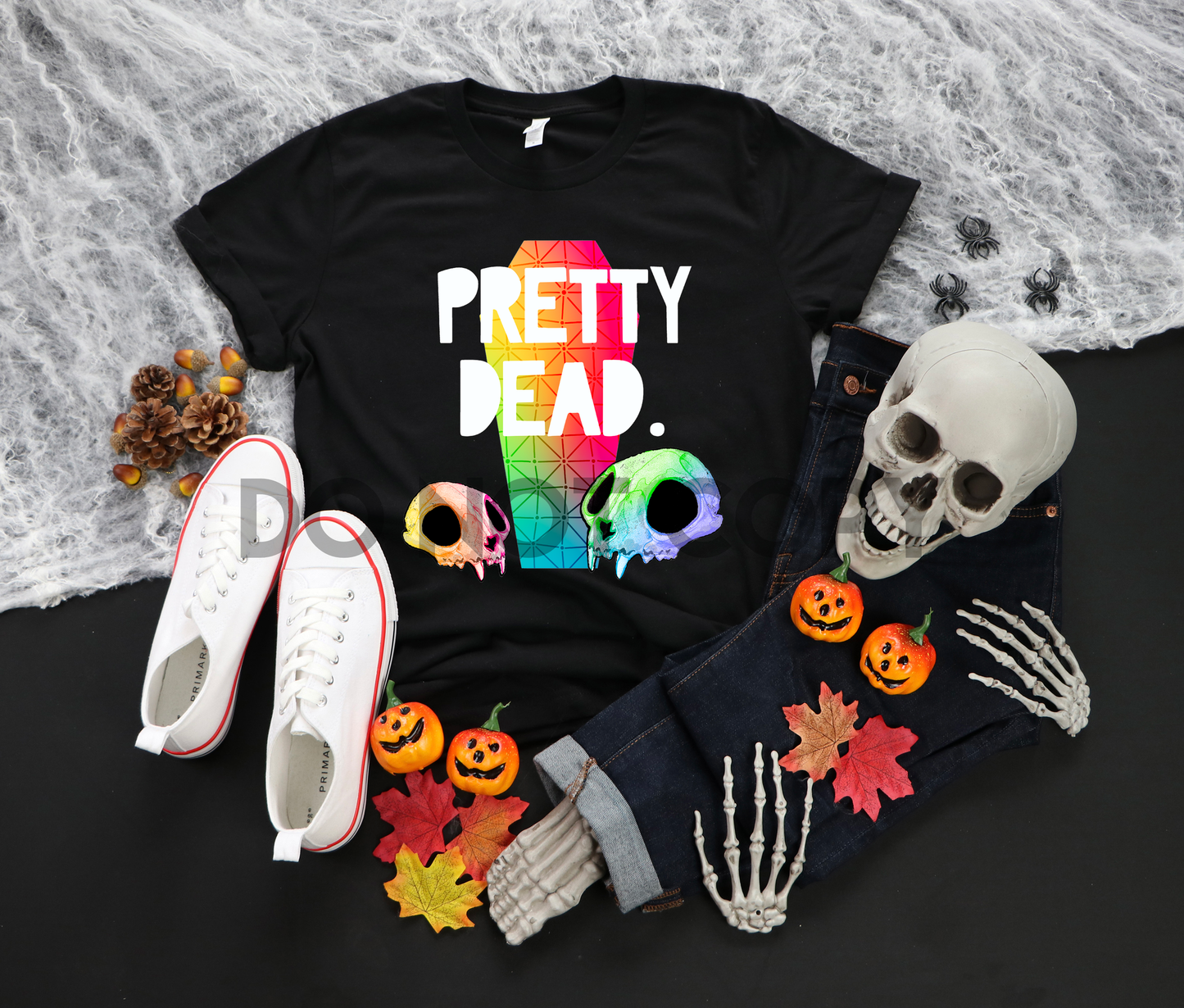 Pretty Dead Coffin Dream print transfer