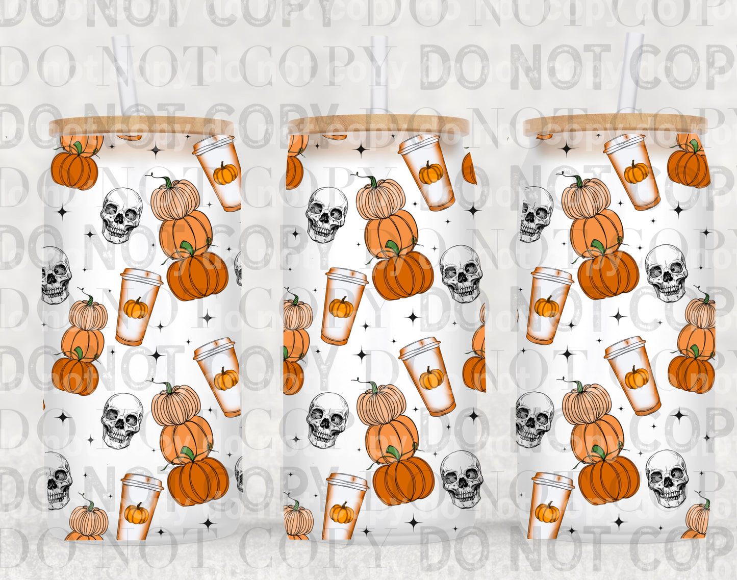 Envoltura de taza de calabazas y Skellie de 16 oz