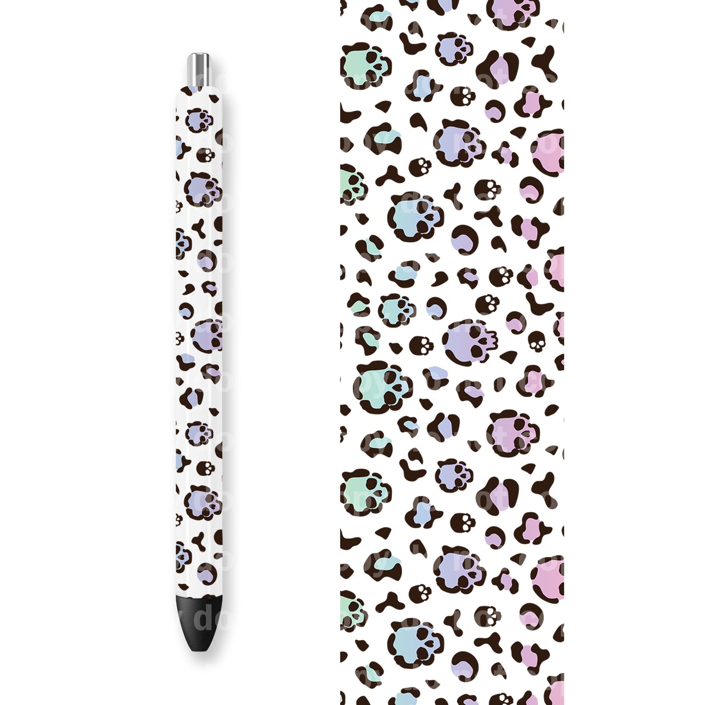 Envoltorio para vaso y bolígrafo de 16 oz con calavera arcoíris