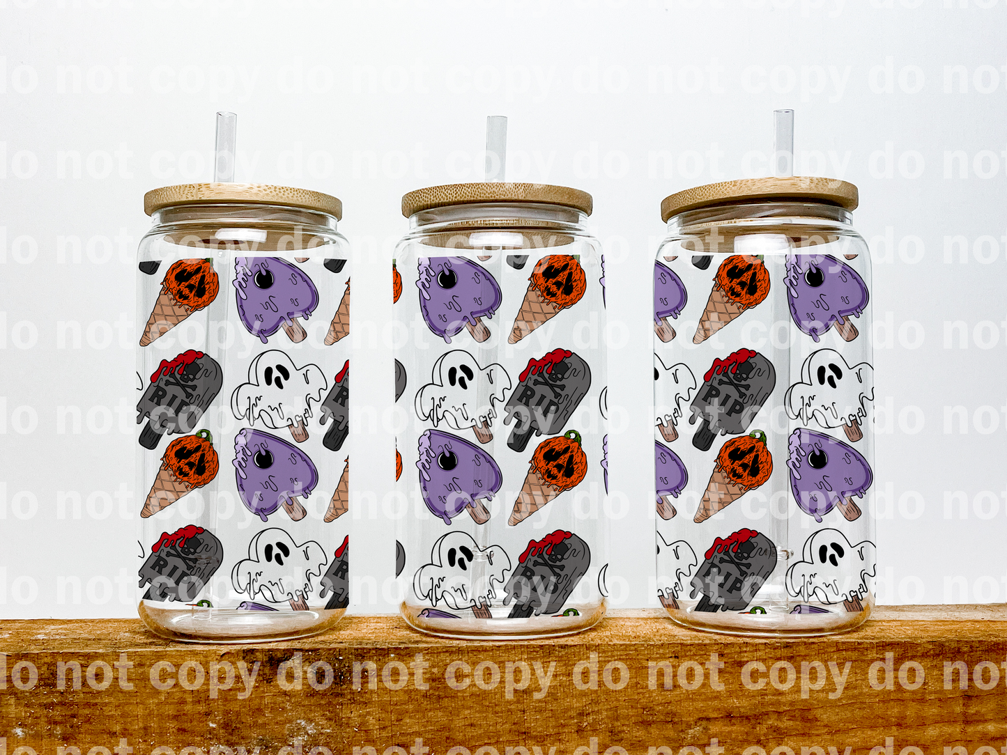 Rip Popsicles Ice Cream 16oz Cup Wrap