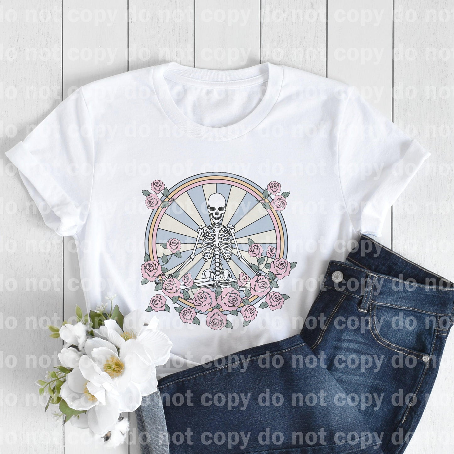 Rose Skull Yoga Sublimation print