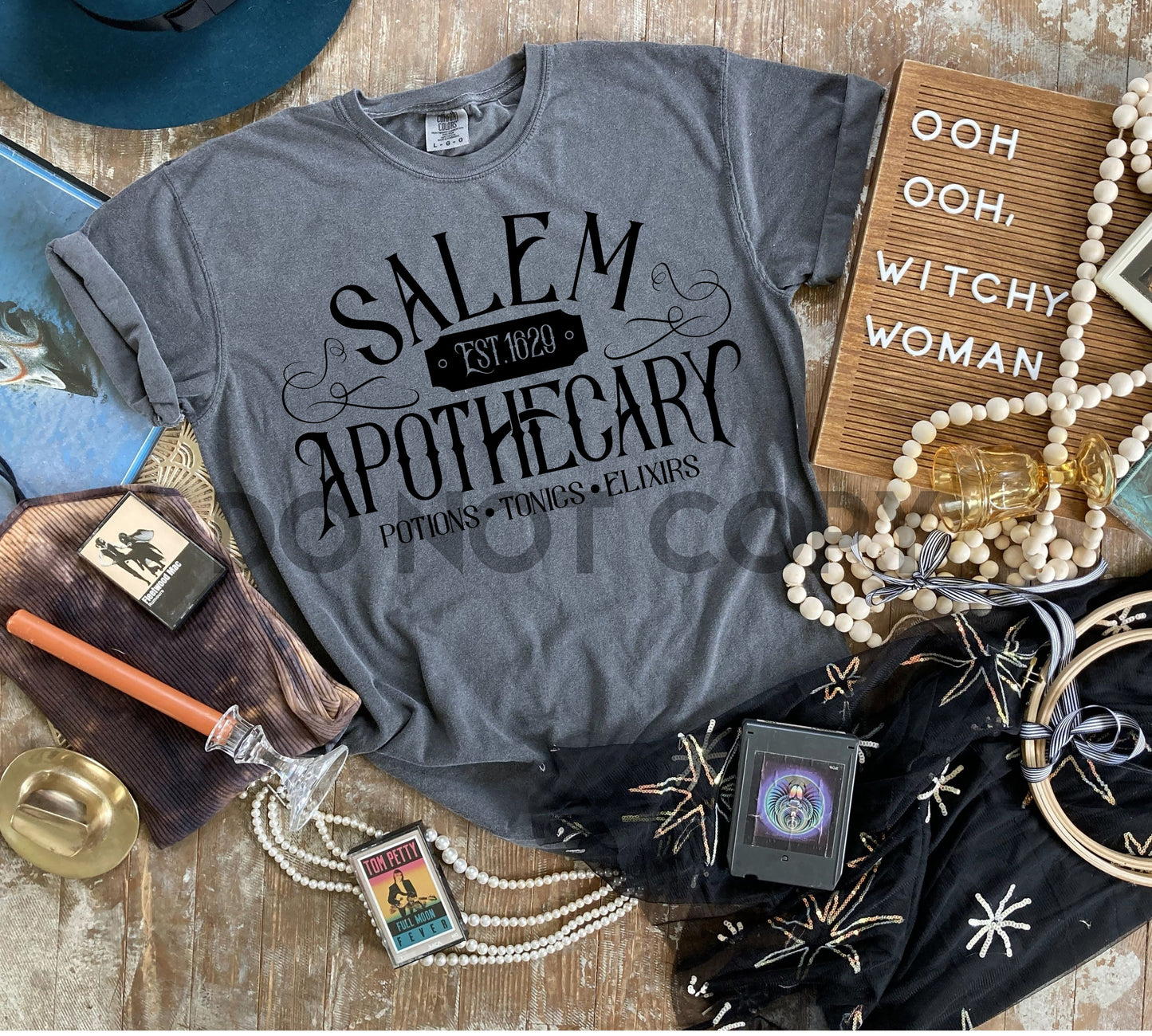salem apothecary potions tonics elixirs one color Screen Print plastisol transfer
