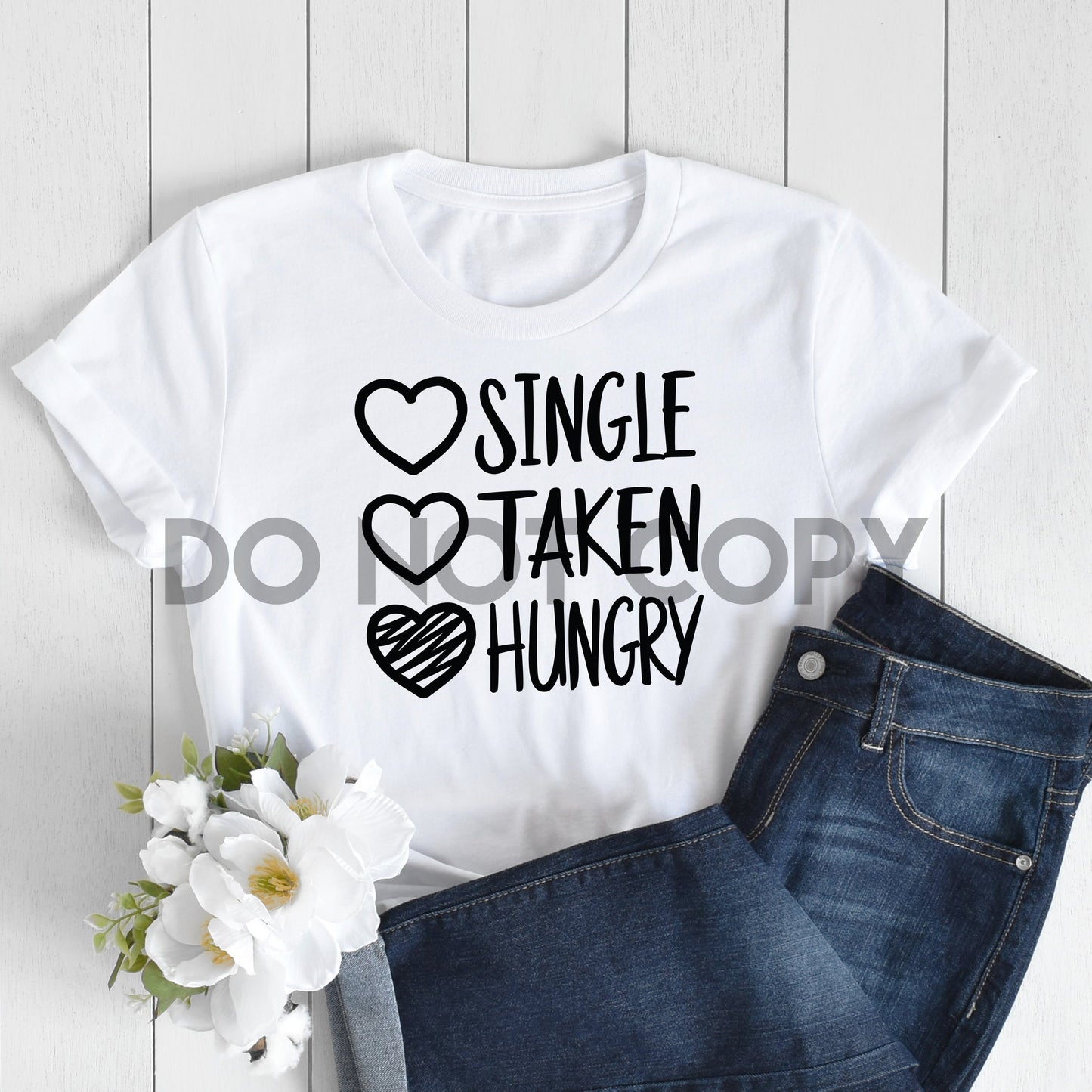 Single Taken Hungry BLACK/WHITE Dream Print or Sublimation Print