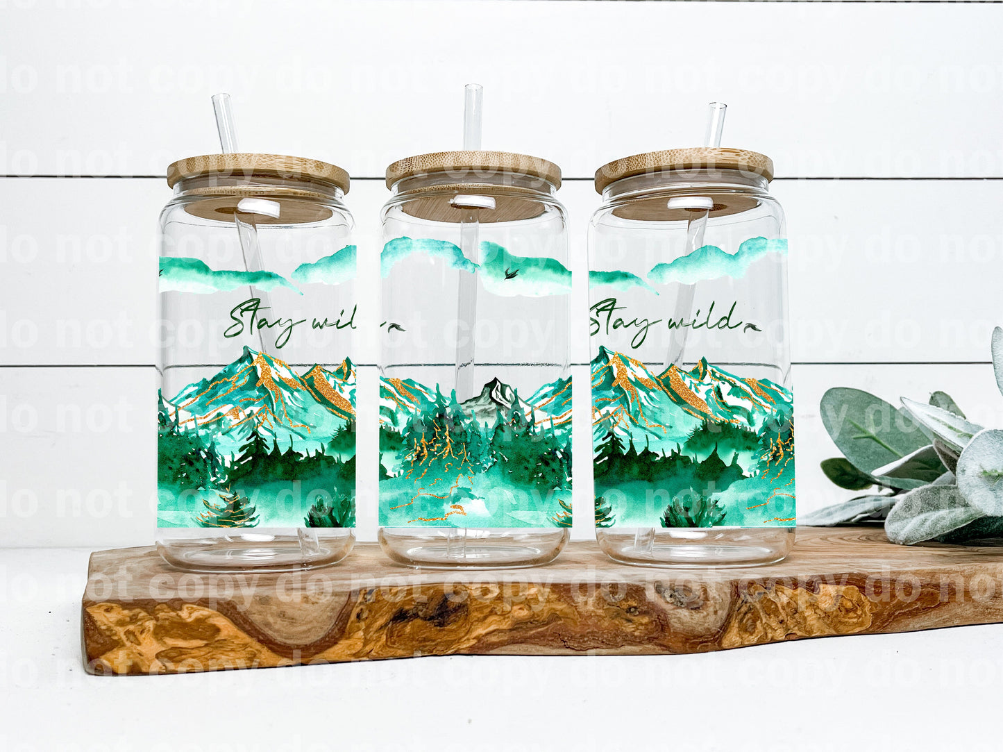 Stay Wild Mountains 16oz Cup Wrap
