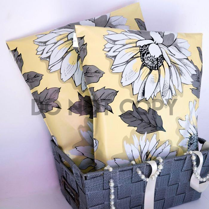 Poly mailer 6x9 10x13 14x17 Sunflower print
