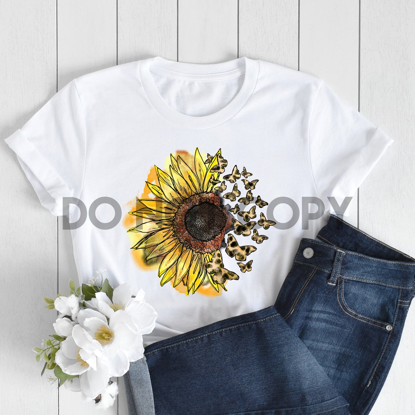 Sunflower Butterfly Sublimation print