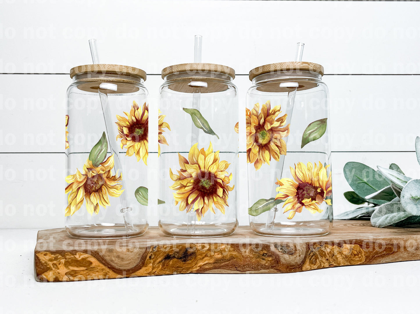 Sunflowers And Leaves 16oz Cup Wrap