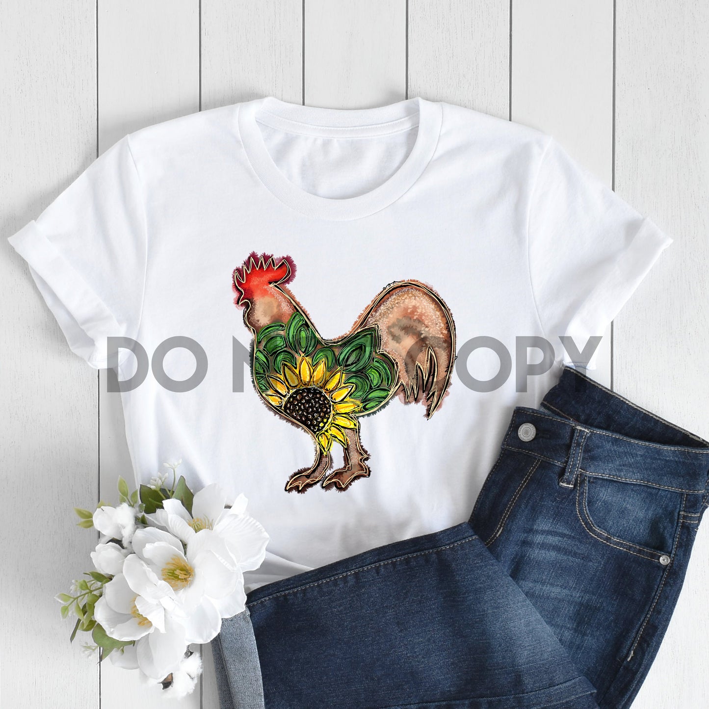 Sunflower Hen Sublimation print