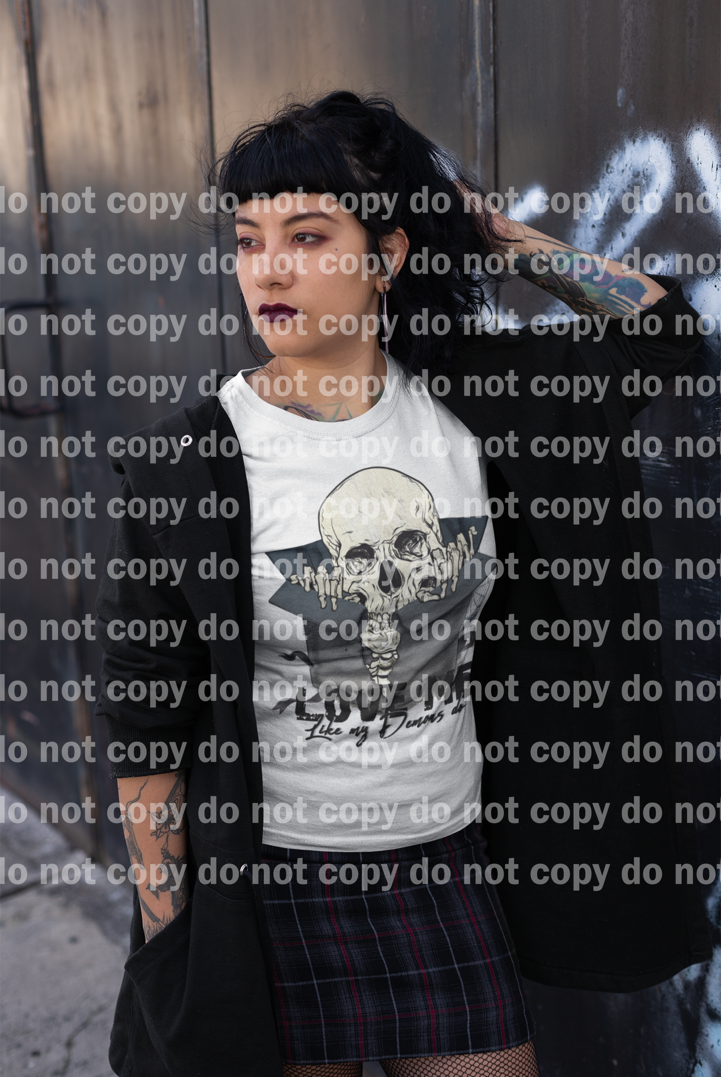 Love Me Like My Demons Do Skull Box Dream Print or Sublimation Print