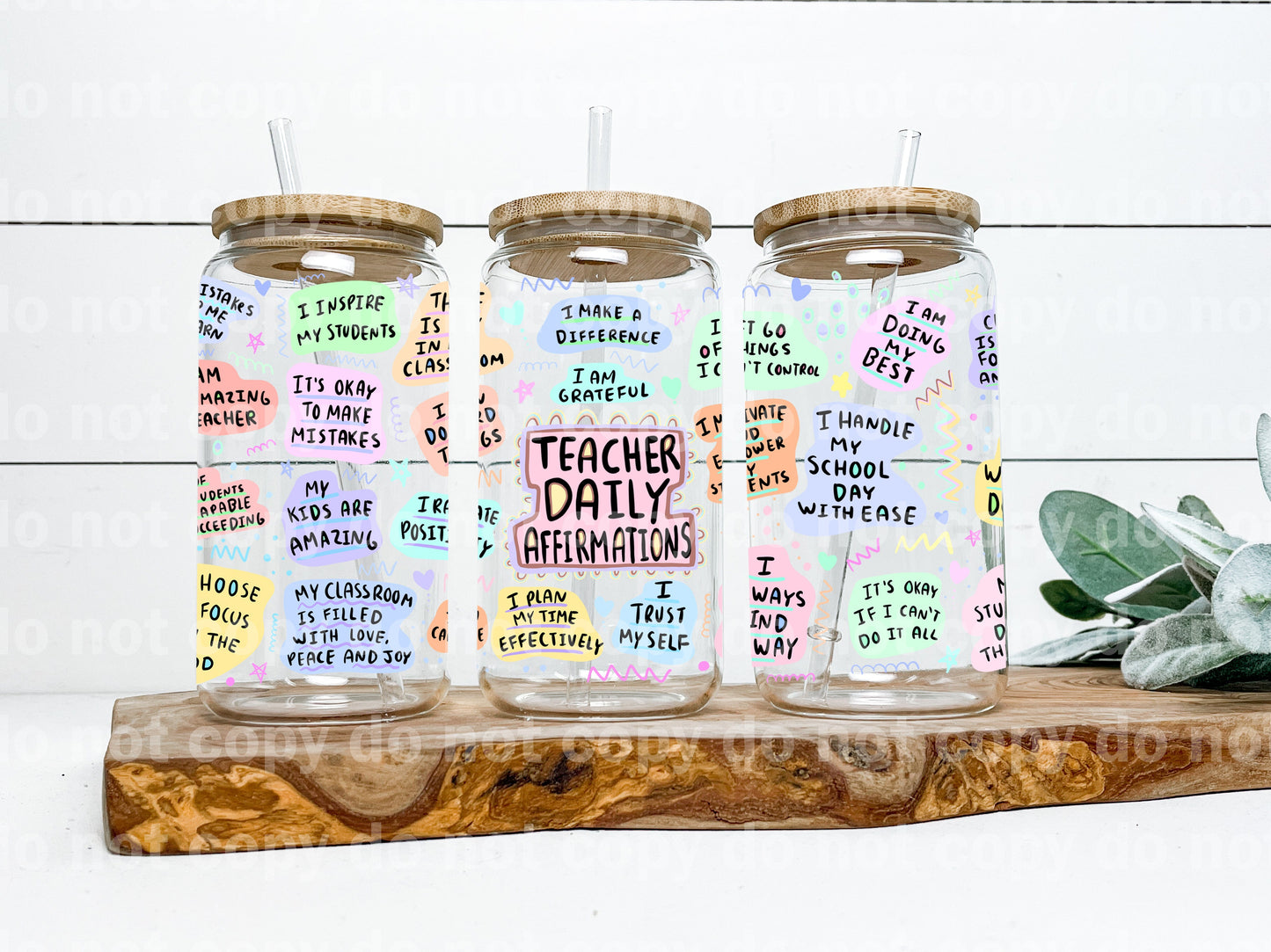 Afirmaciones diarias del maestro Envoltura de taza de 16 oz