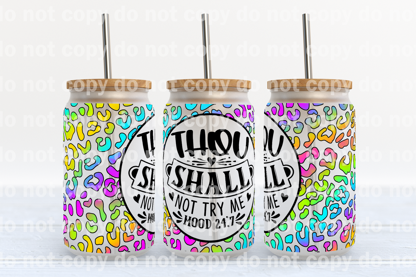 Thou Shall Not Try Me 16oz Cup Wrap