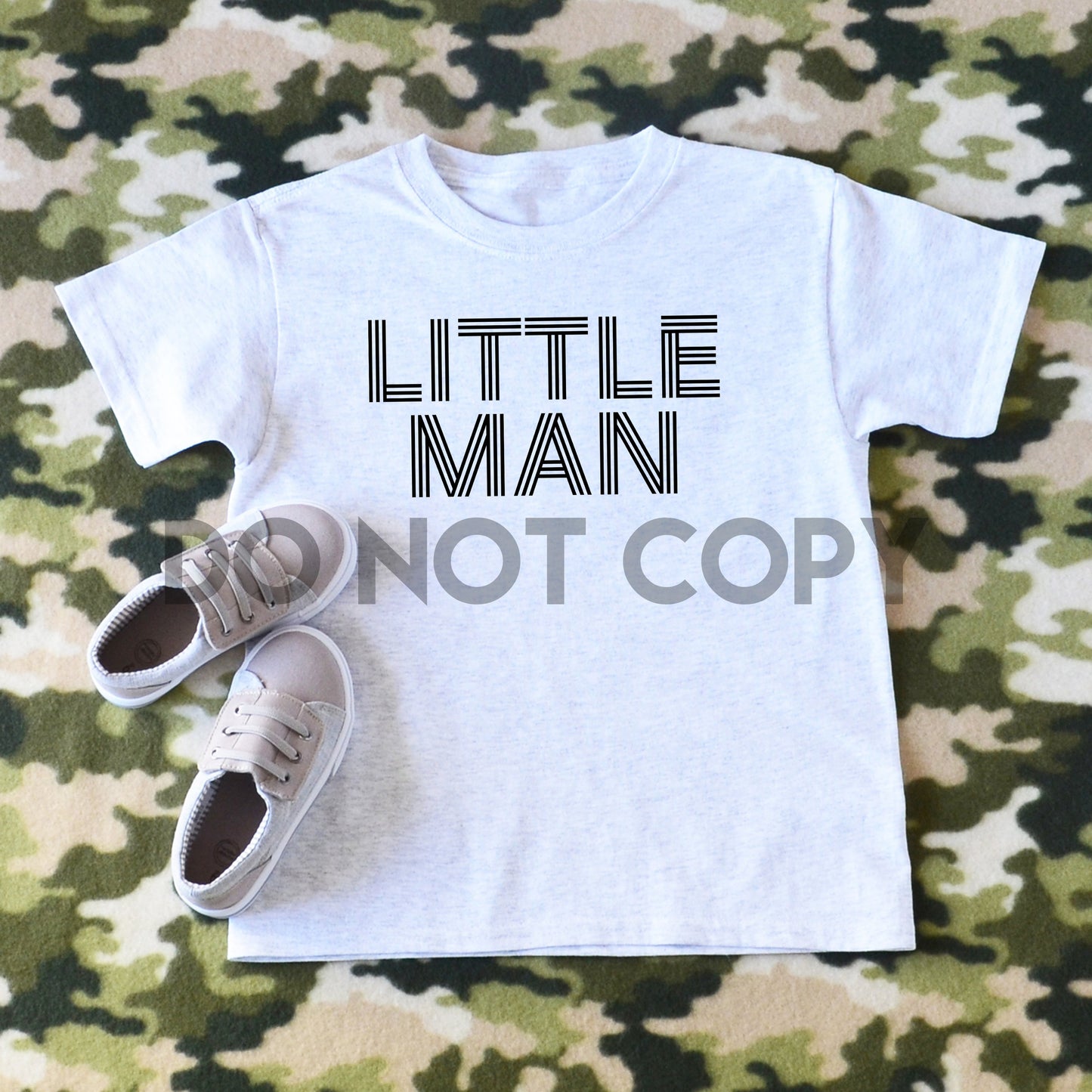 Line Art Font Little Man Impresión por sublimación de tres líneas