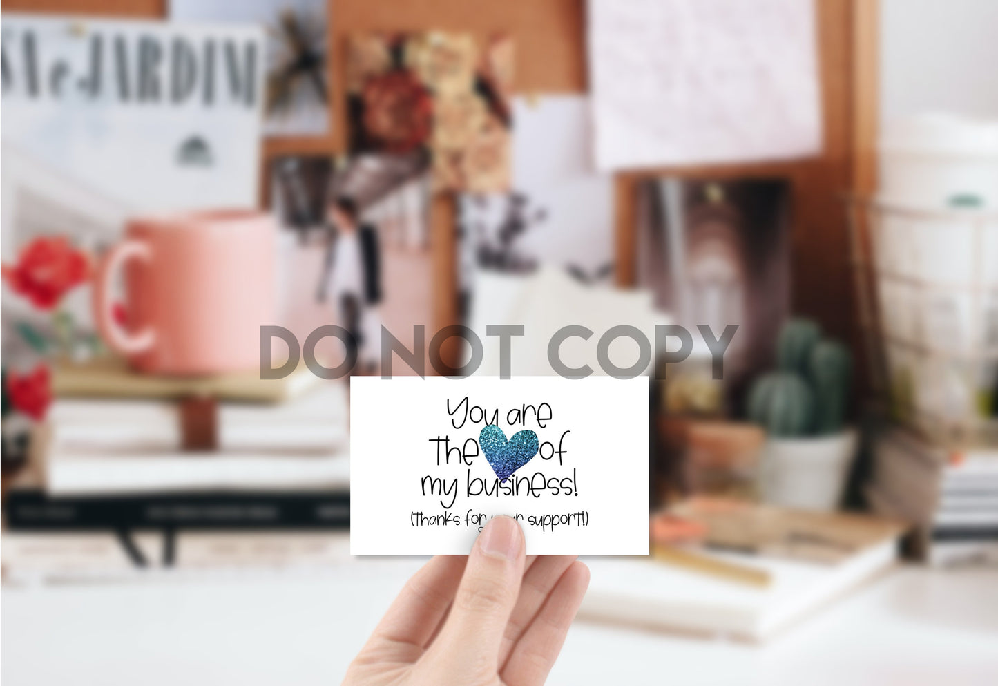 Tumbler care, thank you double sided cards pack of 10