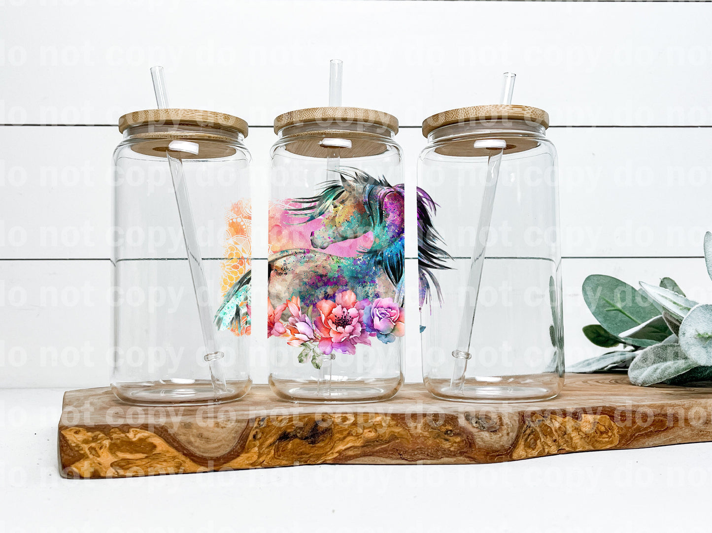 Watercolor Horse Decal 4 x 3.5