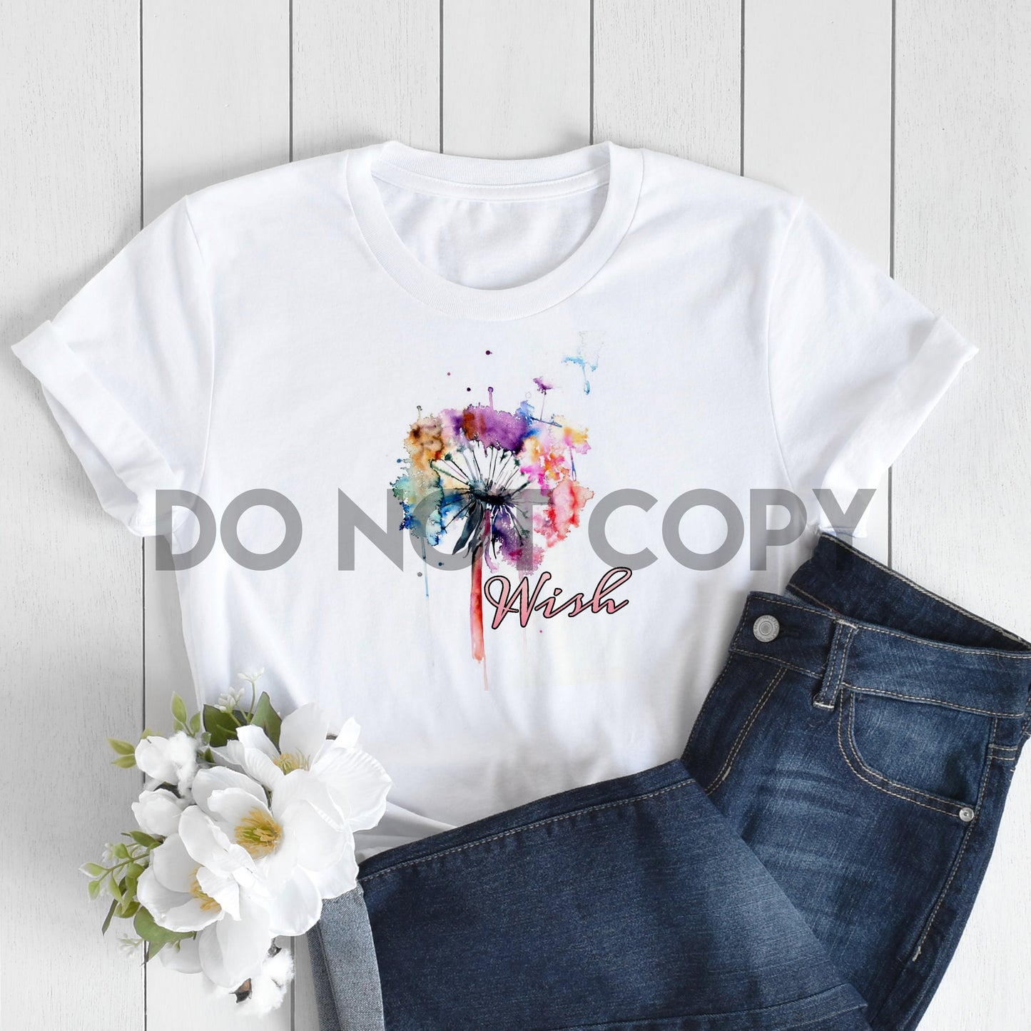 Watercolor Wish Dandelion Sublimation print