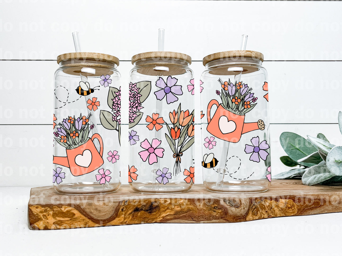 Water Sprinkler And Plants 16oz Cup Wrap