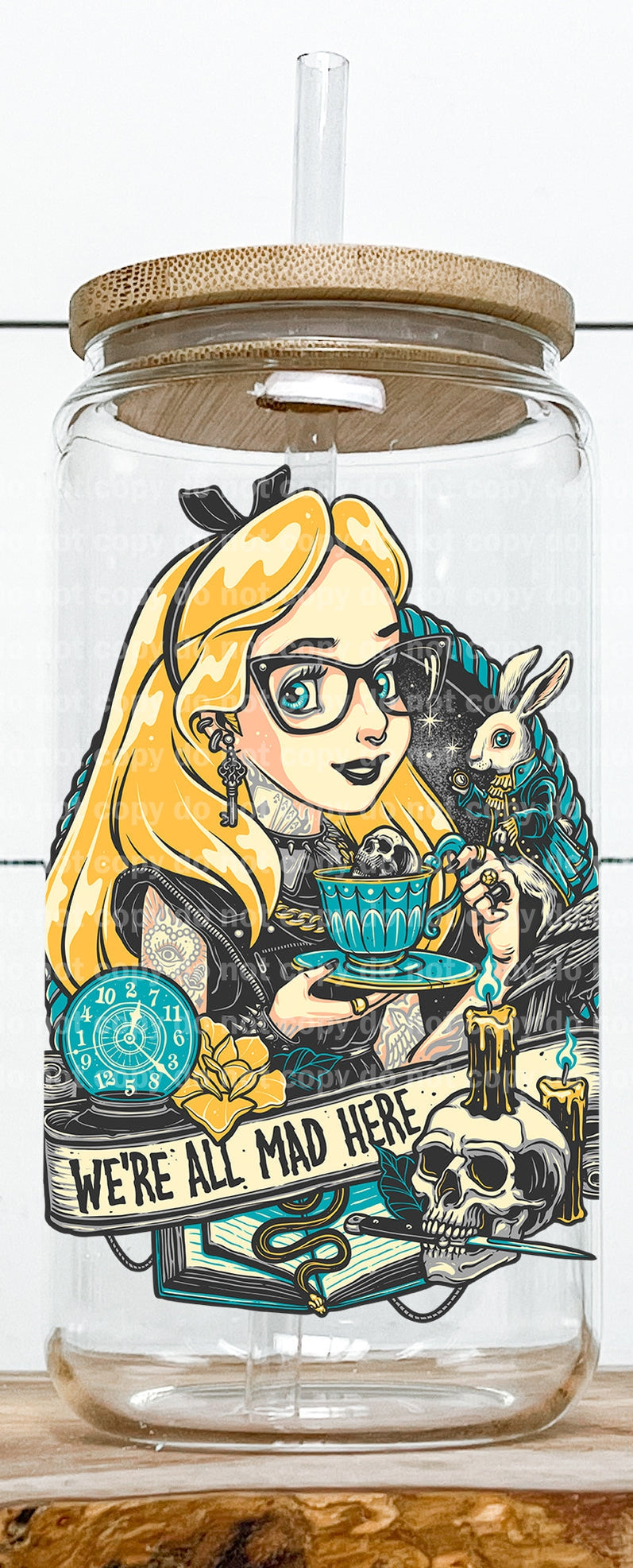 We're All Mad Here Rocker Alice Decal 3 x 4