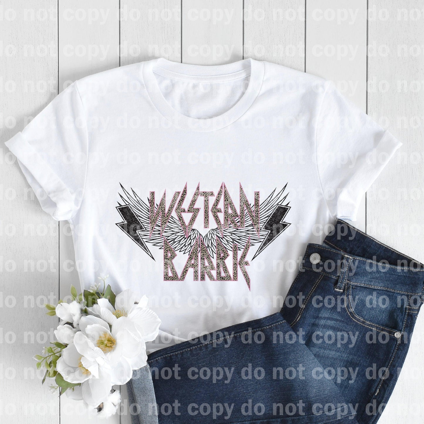 Western Barbie Wings Sublimation print