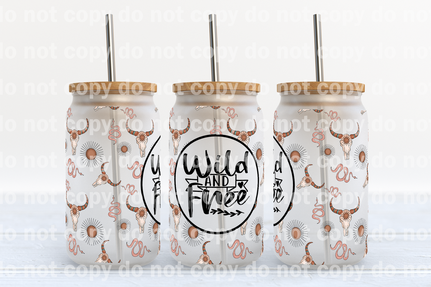 Wild And Free 16oz Cup Wrap
