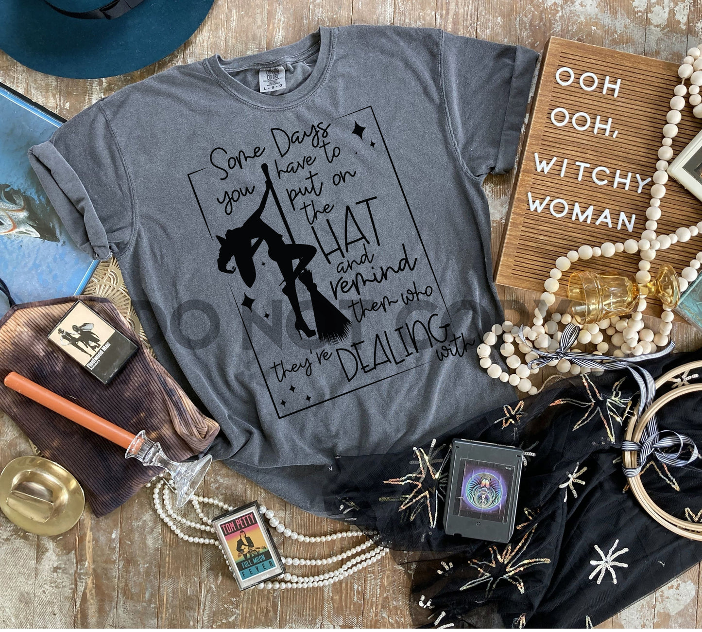 Some Days You Have To Put On The Hat And Remind Them Who They are Dealing With BLACK BLACK INK one color Screen print transfer