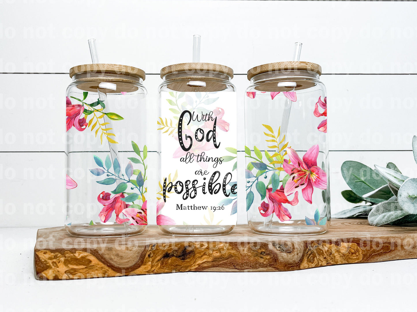 With God All Things Are Possible 16oz Cup Wrap