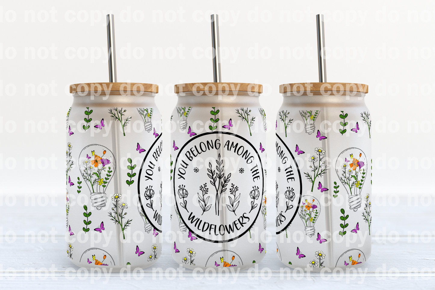 Perteneces a las flores silvestres Envoltura de taza de 16 oz