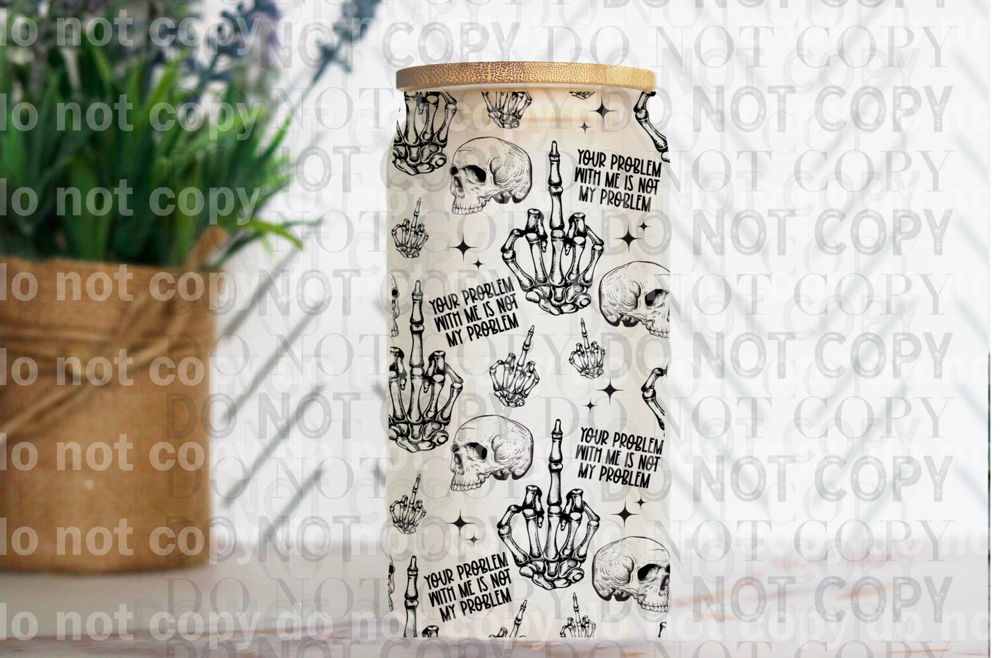 Tu problema conmigo no es mi problema Envoltura de taza de 16 oz