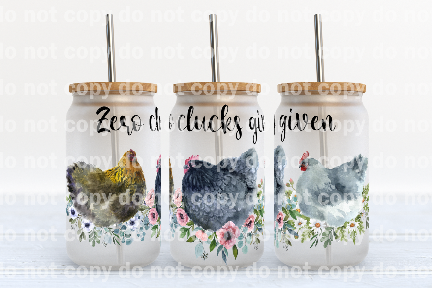 Zero Clucks recibió una envoltura de taza de 16 oz