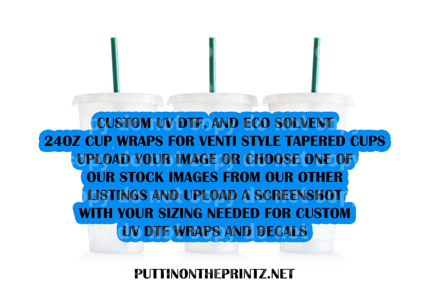 Custom 24oz Cup Wrap - upload your image or choose one of our stock designs