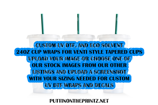 Envoltura de taza personalizada de 24 oz: cargue su imagen o elija uno de nuestros diseños en stock