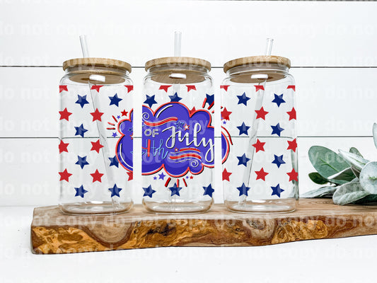 4th Of July Stars 16oz Cup Wrap