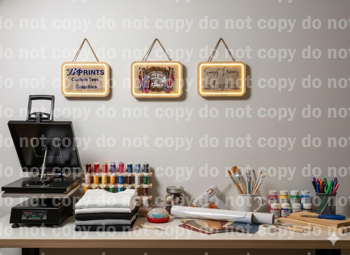 The Glow Getter – Custom Wood & LED Sign