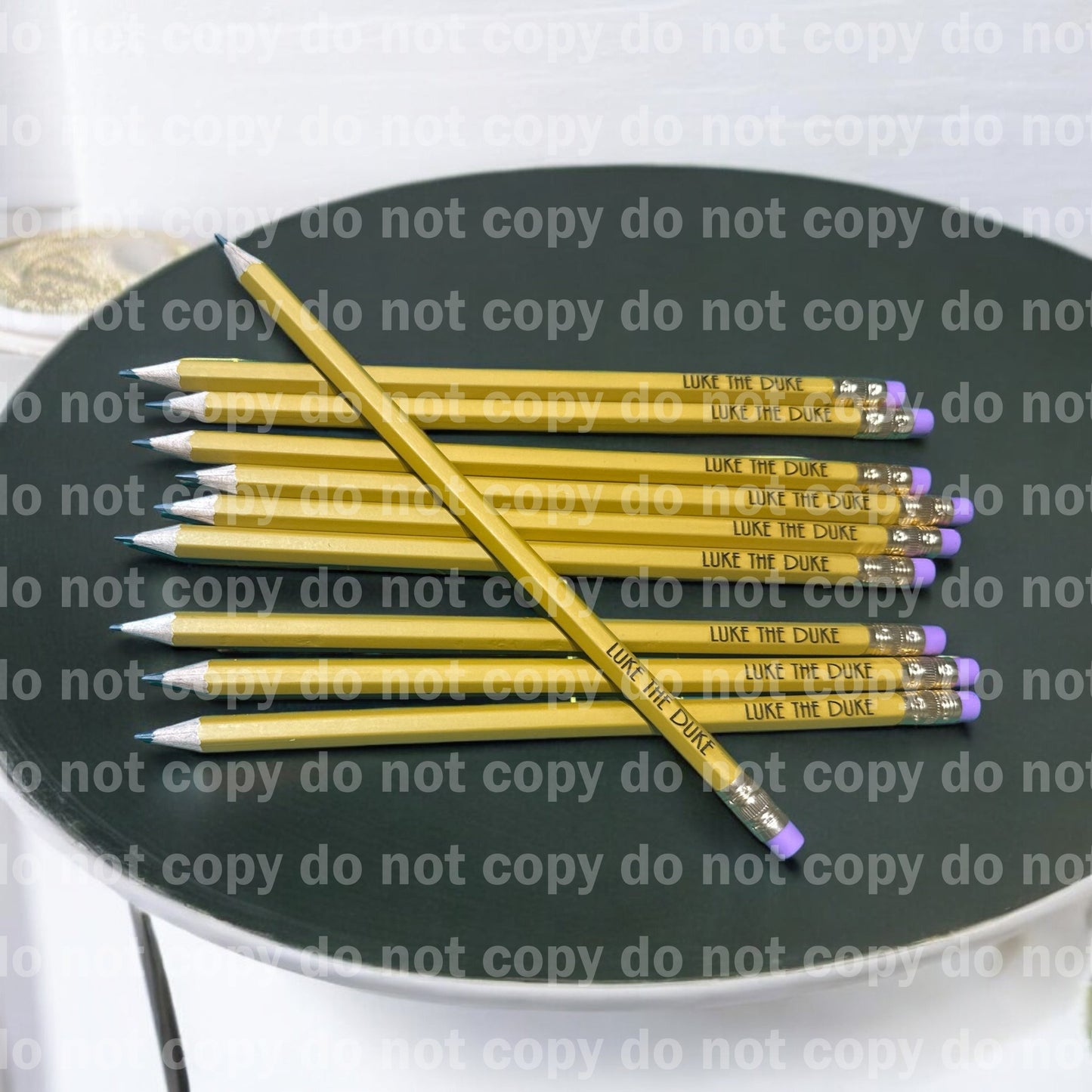 Engraved personalized No 2 pencil sets