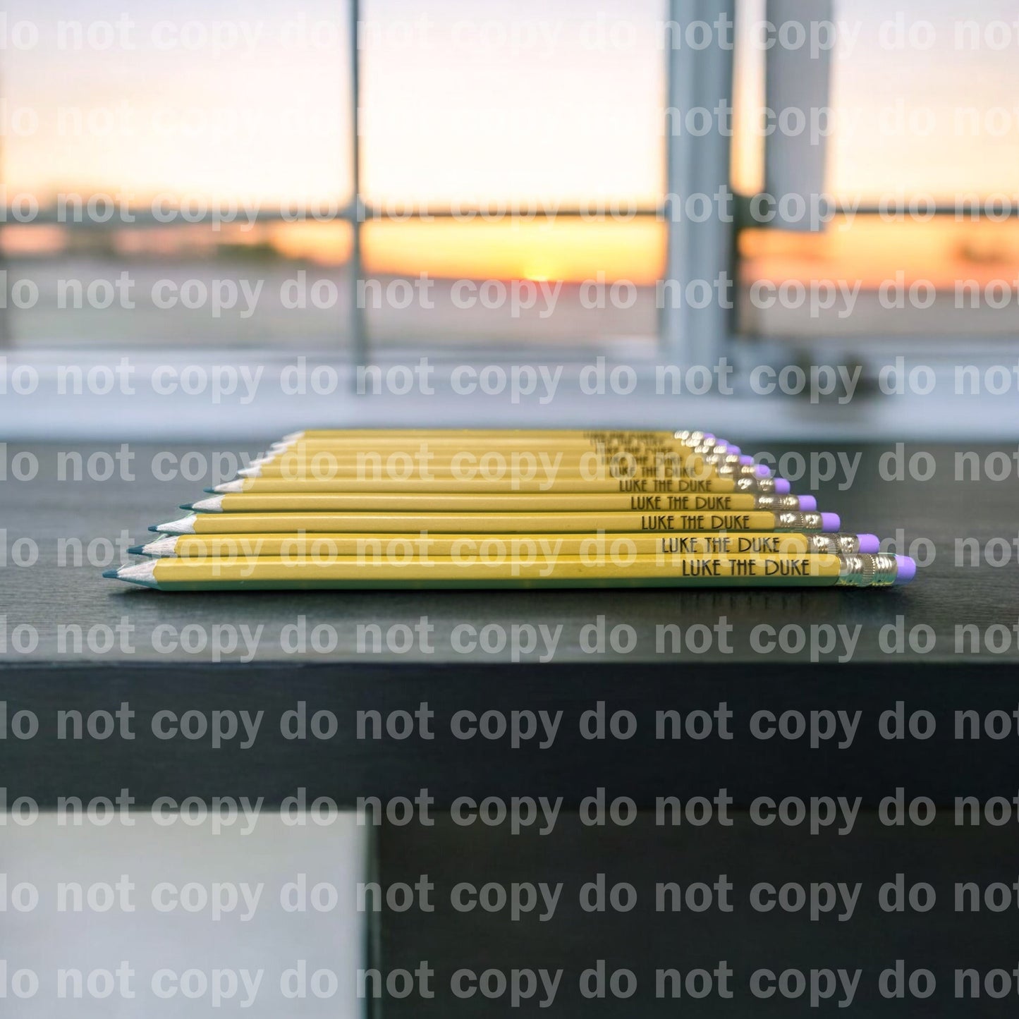 Engraved personalized No 2 pencil sets