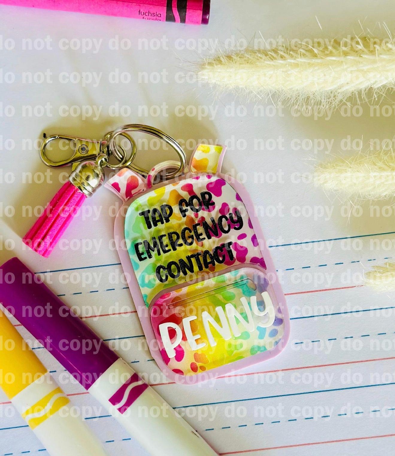 Personalized NFC emergency contact safety bag tag