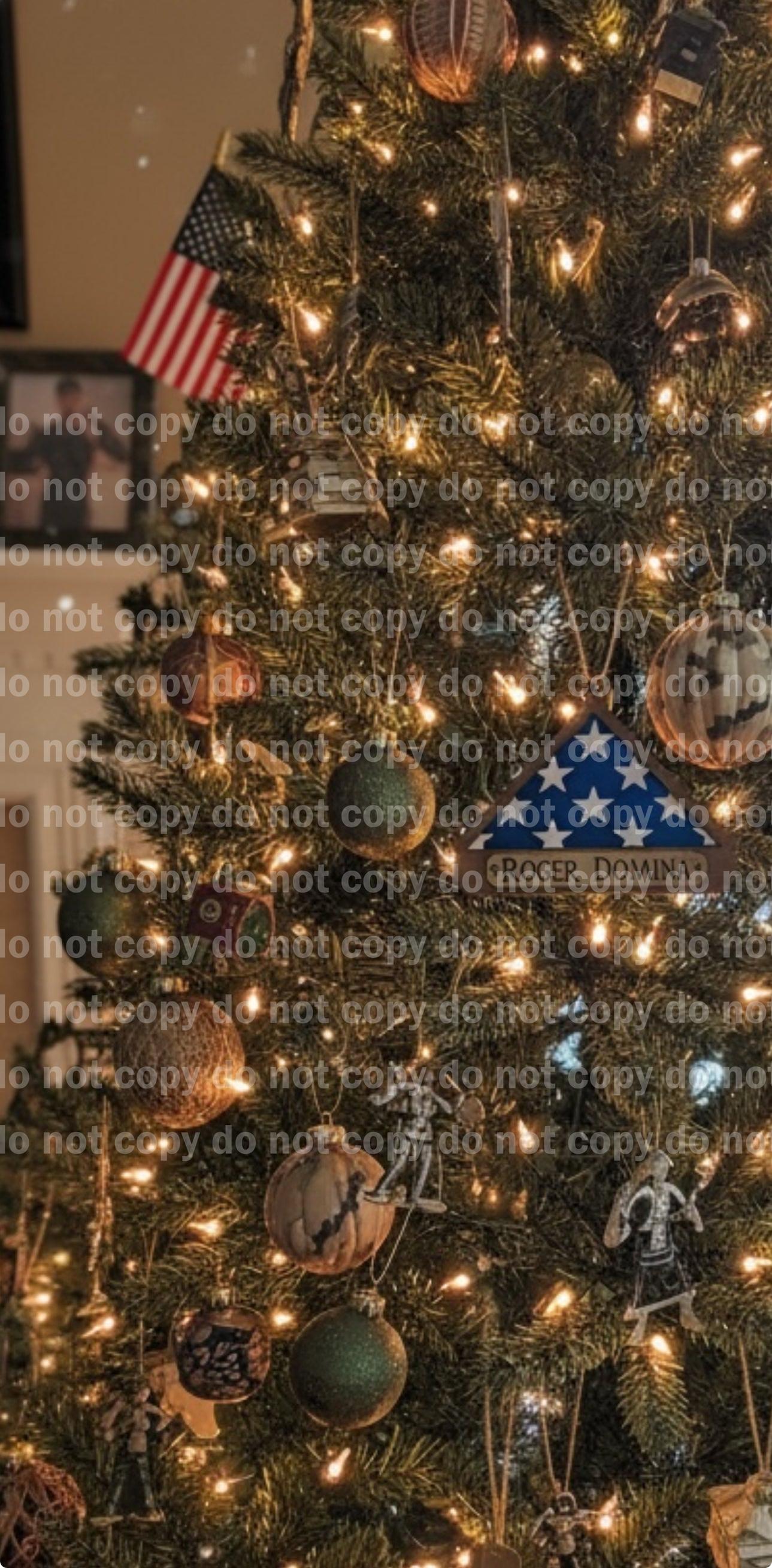 Veteran Memorial Folded Flag Ornaments