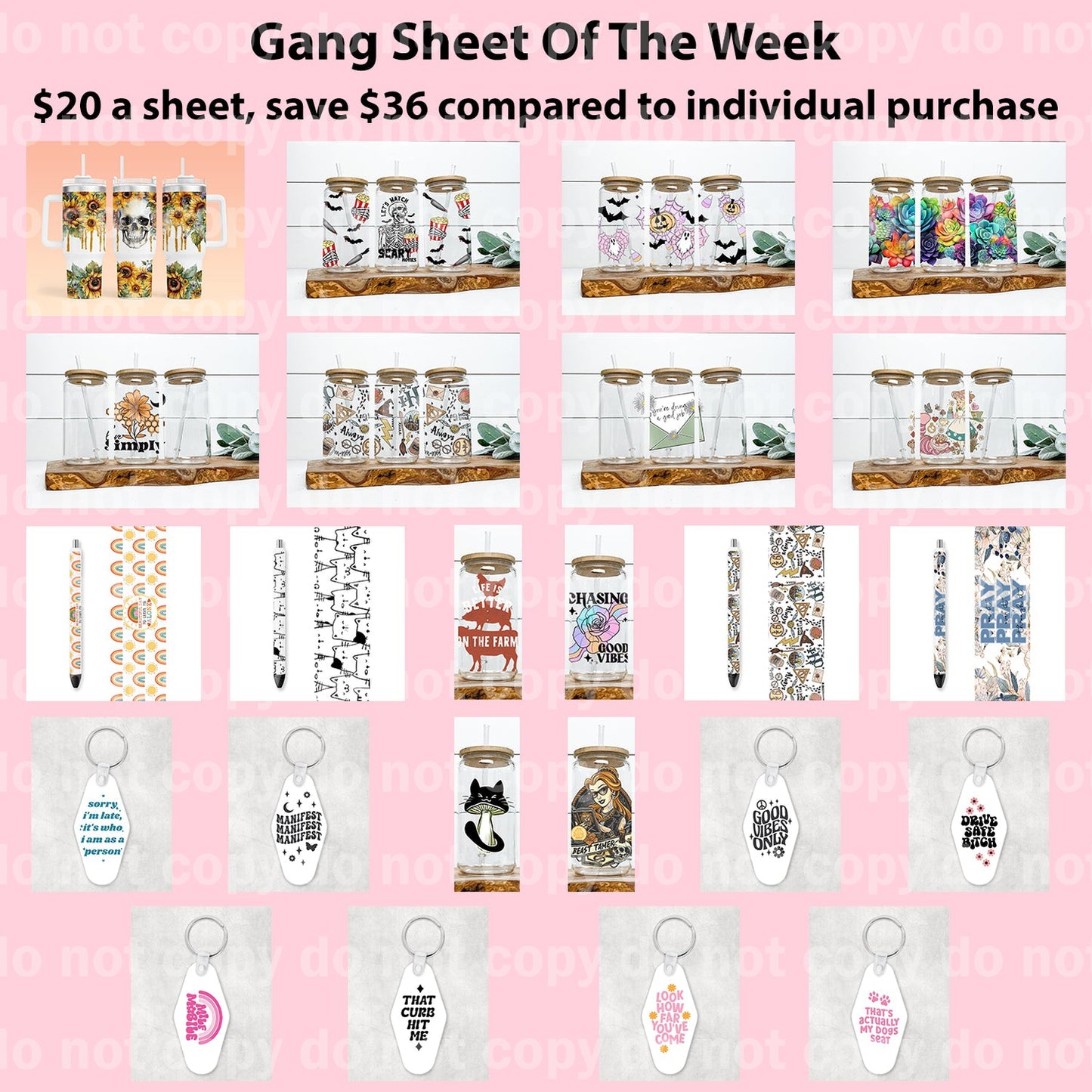 UV DTF Gang Sheet of The Week 08-10-2023