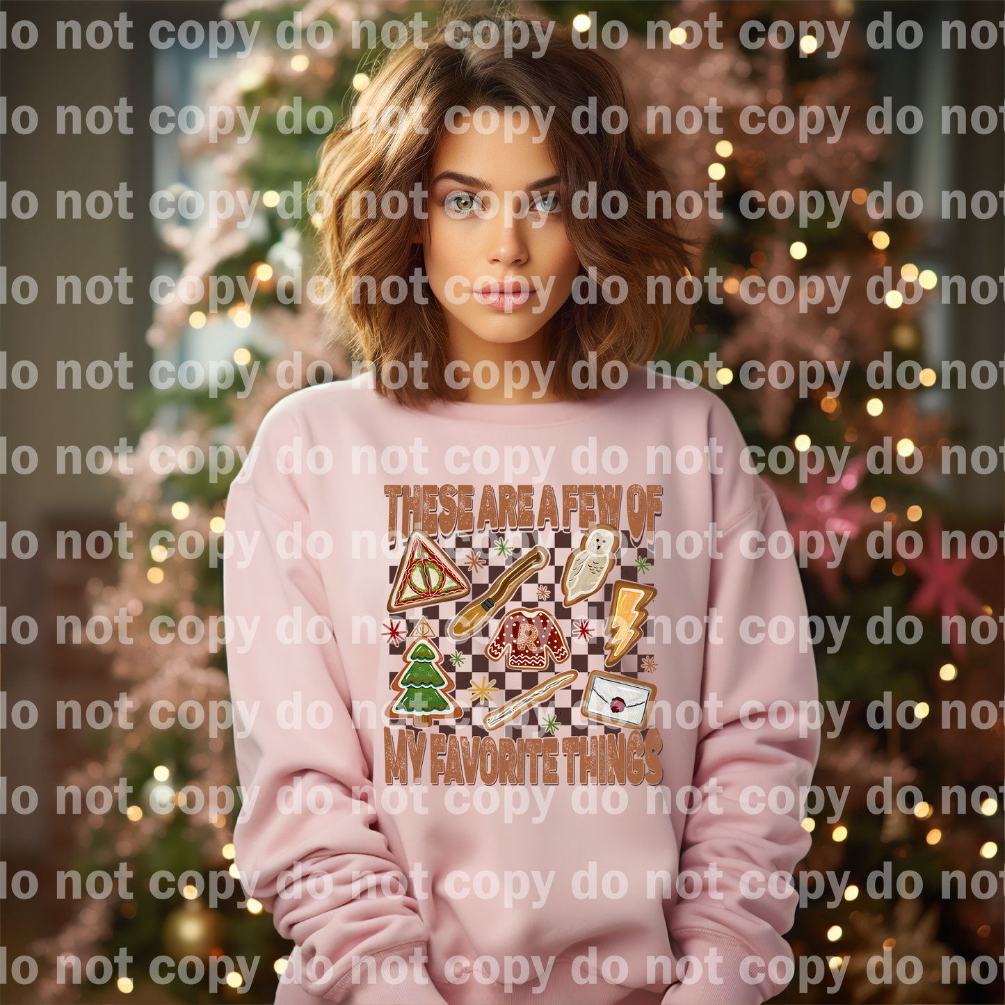 These Are Few of My Favorite Things HP Collage Checkered Background