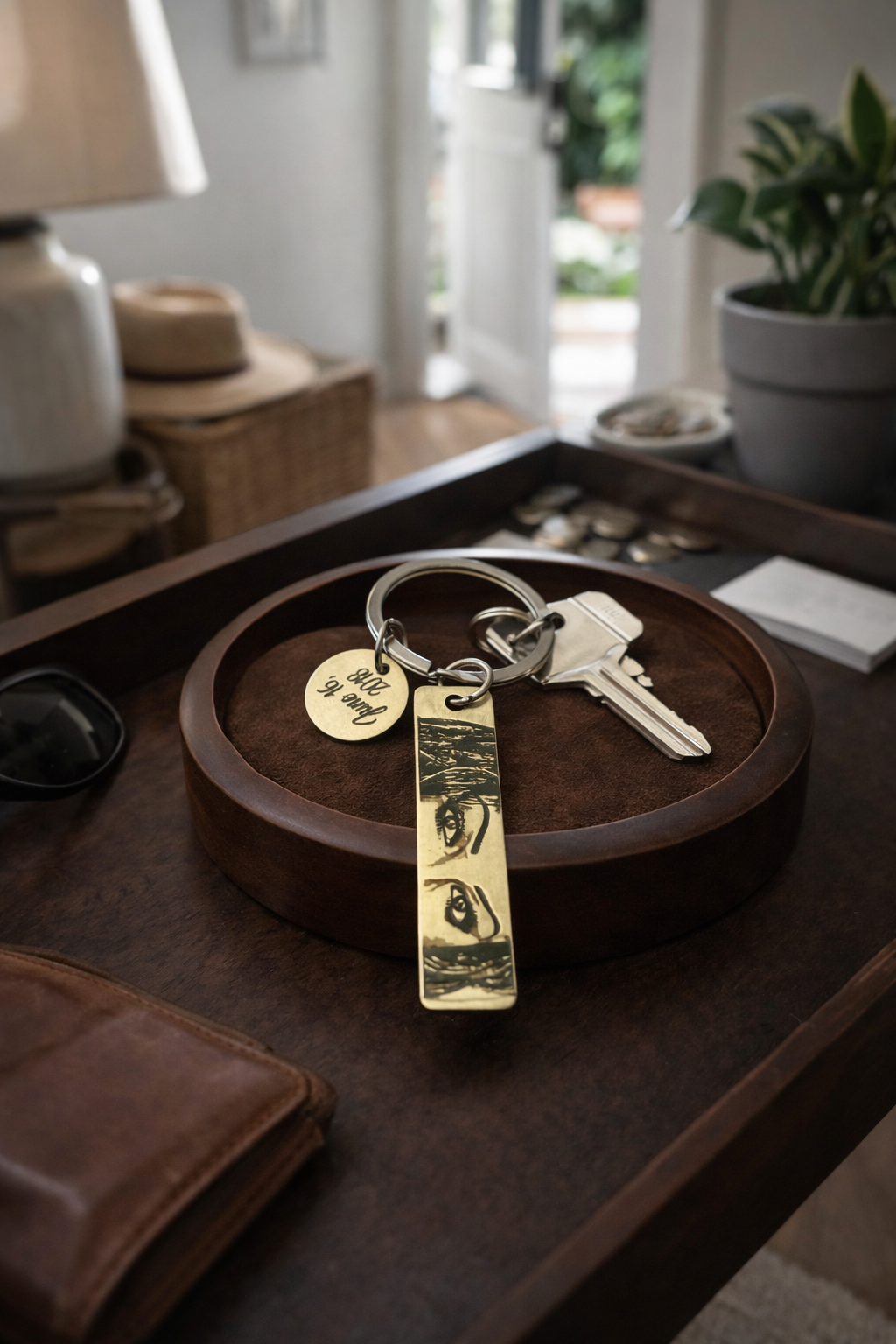 Engraved Keychains – Customizable Metal Keepsakes portrait text